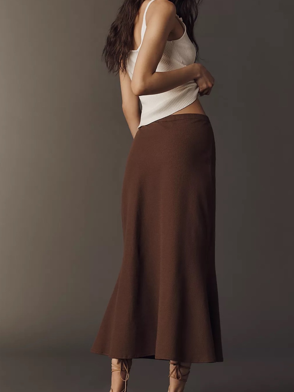 NWT Brown Maeve Knit Trumpet Skirt - Picture 4 of 4